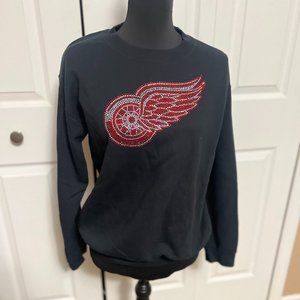 Women's Bedazzled Detroit Red Wings Crewneck (Sz. Small)